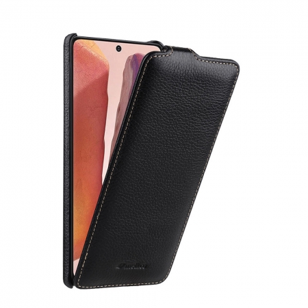 Кожаный чехол флип Melkco для Samsung Galaxy S21 Ultra - Jacka Type, черный